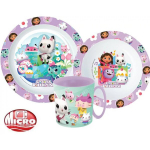 S&ouml;&ouml;gin&otilde;ude komplekt Gabby's Dollhouse, mikroplastist koos 350 ml kruusiga