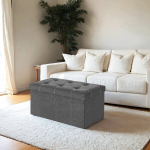 Esikupink panipaigaga, 76 x 38 x 38 cm, tume hall, Hoiupink, istumiskirst, 76 x 38 x 38 cm, tume hall