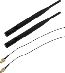 Ecsing rp-sma wifi antenn 5dbi 868mhz 19.5cm ruuteri antenn 2 x 21.6cm rp-sma female koaksiaalkaabliga juhtmevaba v&otilde;rgu ruuteri jaoks - must (2 tk)