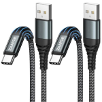 Zkapor usb c kaabel [2 t&uuml;kki 3m], 3.1a laadimiskaabel, usb c kiirlaadimiskaabel, nailonist usb kaabel, type c &uuml;hilduv iphone 15/15 pro max, samsung galaxy s23/s22/s21/s10, note 10, huawei p40/p30