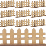 Besportble 10 tk miniatuurse aia puidust komplekt, mini puidust aed, nukumaja aia aed, miniatuurne aia aed, puidust lippaed, miniatuurne aed, mikro maastik Diy k&auml;sit&ouml;&ouml; jaoks, nukumaja bonsai