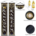 1 paar ramadani kaunistusi, eid mubarak banner, islami ukse silt, ramadani veranda banner, suur kangast ramadani banner, t&auml;hekuu vanik v&auml;lisukse sildid kodu ramadan kareem peoks (b)