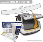 Lackschutzshop - sobiv v&auml;rvikaitsekile bmw x1 ii / 2 (t&uuml;&uuml;p f48) kaitseraua kaitseks / servakaitseks l&auml;bipaistev | kaitsekile 150&micro;m koos paigaldustarvikutega