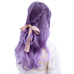 Bininbox&reg; naiste lillad pikad s&uuml;nteetilised juuksed lokkis/lainelised pikad parukad t&auml;isparukas cosplay peo kost&uuml;&uuml;mi parukad nagu p&auml;ris juuksed