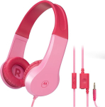 Motorola Sound Jr200 laste k&otilde;rvaklapid kaabliga, helitugevuse piiranguga, 85 Db helijaoturiga, Bpa-vaba, alates 3. eluaastast, roosa