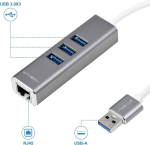 Gtmedia Usb jaotur andmeedastuse jagaja gigabitine ethernet adapter 4-pordiline Usb-a 3.0 kuni Rj45 muundur 10/100/1000 Mbps &uuml;hilduv Win7/8/10, Mac Os, Linux ja Vista