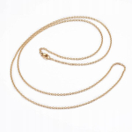 Kaelakee kett, karabiinhaak, teras, kuldne, 76 cm, 1 tk
