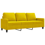 3-kohaline diivan，L&otilde;&otilde;gastusdiivan, kollane, 180 cm, samet CFE74692
