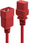 Lindy 3 m Iec C19 kuni C20 pikendusjuhe - punane