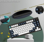 Keychron Q1 Max Qmk/via Custom mehaaniline klaviatuur, 82 klahviga De-iso paigutus, t&auml;ismetallist programmeeritav nupp, 2.4 Ghz/bluetooth/juhtmega Rgb Hot-swappable Gateron Braun Switch Mac Windows Linux jaoks