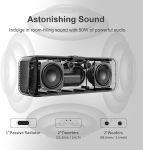 Doss Soundbox H200 50w kodu bluetooth k&otilde;lar kahe 3.5-tollise bassik&otilde;lari, kahe 2.5 cm k&otilde;rgsagedusk&otilde;lari, 35h m&auml;nguaja, Tws-i, j&auml;tkusuutlike materjalidega, bluetooth 5.3 k&otilde;lar