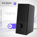 Apm juhtmega usb 2.0 k&otilde;larid, topelt pc k&otilde;larid, selge ja kvaliteetne heli, isetoide usb-kaabli kaudu, helitugevuse reguleerimine, 16 w v&auml;ljundv&otilde;imsus, kompaktne disain, must, 571072