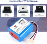 Ht tophinon ni-mh asendusaku 7.2 v 2200 mah irobot braava 380, braava 380t, braava 390, braava 390t, mint 5200, mint 5200b, mint 5200c tolmuimejale