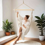 Rippuv tool, kiiktool 2 padjaga, 150x128 cm, kreemjas, Rippuv tool, kiiktool 2 padjaga, 150x128 cm, kreemjas