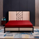 Thxsilk voodilina kummiga, siidist voodilina 180 x 200 cm, punane siidist voodilina, 100% puhas 19 momme mooruspuu siidist voodipesu voodilina kummiga standardsele madratsile 30 cm