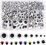 Toaob 2460 t&uuml;kki isekleepuvad liikuvad silmad, 5 mm kuni 25 mm &uuml;mmargused liikuvad googly silmad kleepimiseks, isekleepuvad googly silmad diy scrapbooking k&auml;sit&ouml;&ouml; jaoks