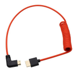 Hangton mini hdmi kuni hdmi 8k 4k60p kaabel canon eos r rp xa70 6d mark ii 5d mark iv kaamerale atomos ninja v smallhd ultra monitorile, j&auml;ik nurga t&uuml;&uuml;p a c hdmi 2.1 punane 50 cm