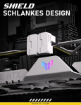 Videokaart Ezdiy-fab Shield Series 8 kontaktiga Pcie Gpu toiteadapter, 180-kraadine U-kujuline nurga&uuml;hendus, alumiiniumist disain graafikakaardile Reverse Type, valge, 1 tk