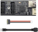 Cy Card &uuml;he 19/20 kontaktiga pesaga usb 3.0 19/20 kontaktiga kahe pordiga female pcba t&uuml;&uuml;pi adapteri splitter hub 5 gbps