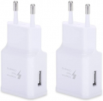 2 laadija komplekt, &uuml;hilduv Samsung Galaxy S10, S10 Plus, S10e 5g, S9, S9 Plus, S8, S8 Plus, A51, A50, A40, A30, A20e, Z Flip3, Fold2, Dbzyln kiirlaadija originaal (valge)