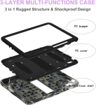 Xzc &uuml;mbris ipad (a16) 11-tollisele 2025. aasta p&otilde;lvkonnale / ipad 10. p&otilde;lvkonna 10,9-tollisele 2022. aasta p&otilde;rutuskindel vastupidav kaitse&uuml;mbris pliiatsi hoidiku, jalgade ja &otilde;larihmaga (kamuflaaž)