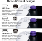 Savage Raven by Skull & Co. kaitse&uuml;mbris, Cqc ja Fps p&ouml;idla haarde komplekt, juhtkangi kork, analoogkangi kork Playstation Portalile, must, 3 paari (6 t&uuml;kki)