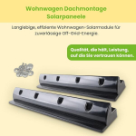 Offgridtec paigaldustarvikud haagissuvilatele, must liimitud katuse v&auml;ljalaskeava, hoidev spoiler, abs profiilid, 006560