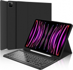 Occtingkind Ipad Pro 12.9 Klaviatuur Itaalia Taustavalgustusega Bluetooth Magnetiline Kaitse&uuml;mbris Stend Touchpad Must