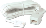 Bulk Hardware Bh05755 telefoni pikenduskaabel, 20 m (65 jalga), valge