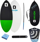 Circle One Green epoks&uuml;&uuml;dvaigust klaaskiust skimboardi komplekt &ndash; sisaldab kotti, vaha, sabapadjandit ja v&ouml;&ouml;ri