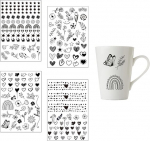 H&otilde;&otilde;rdumisega kleebised, 4 lehte h&otilde;&otilde;rdumisega fooliumit, &uuml;lekandekleebised, mustrikleebised m&ouml;&ouml;blile, klaasile, puidule, k&uuml;&uuml;naldele, scrapbooking'ule, fotoalbumile, isetegemise kaunistuseks (s&uuml;da, must)
