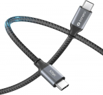 Sonero&reg; usb-c&ndash;usb-c kaabel, 4k 60hz pildi&uuml;lekanne, usb 3.2 gen 1, dp alt mode, 5 gb/s andmeedastus, 3a/20v/60w, hall/must, 0,50 m