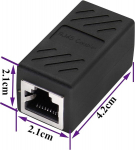 Aaotokk rj45 v&otilde;rgukaabli &uuml;hendusmuhv rj45 adapter emane-emasele ethernet kaabli lan pistik cat6 cat5e inline ethernet &uuml;hendusmuhv isane pistik (must/5 t&uuml;kki)