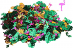 Konfeti Flamingo peo s&auml;delus litritega konfeti loob peo atmosf&auml;&auml;ri s&uuml;nnip&auml;evaks, pulmadeks, beebipeo laua kaunistuseks