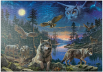 Mypuzzle Night Wolves & Owls - Premium 1000 t&uuml;kiline pusle - Mypuzzle Special Collection firmalt Puzzle Galaxy