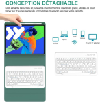 Wavata Klaviatuur Lenovo Idea Tab Pro 12.7 tolli 2025 jaoks, magnetiline Bluetooth eemaldatav Qwertz klaviatuur Lenovo Idea Tab Pro 2025 jaoks, tumeroheline