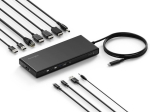 Kensington Sd4842p Usb-c kolmekordse videoga Hd (1080p @ 120hz) dokkimisjaam, kuni 100w v&auml;ljundv&otilde;imsus, 5 x Plug and Charge Usb-porti, valmistatud 73% ulatuses taaskasutatud materjalist, K32810eu