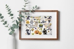 Halloween loendatud ristpistes komplekt