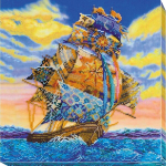 Abris Art Ab-532 p&auml;rltikandi komplekt, puuvill, mitmev&auml;rviline, 30 x 19 cm