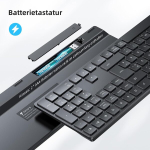Saksa Qwertzi paigutusega juhtmevaba Bluetooth-klaviatuur