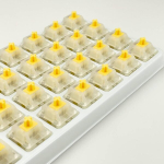 Gateron Milky Yellow l&uuml;litid, lineaarsed, eelnevalt m&auml;&auml;ritud, 5 kontaktiga mehaanilistele Mx m&auml;nguklaviatuuridele (108 tk pakis, kollased)