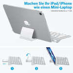 Omoton bluetooth klaviatuuri ja hiire komplekt ipad pro 13/12.9/11/10.5 jaoks, klaviatuur ipad 10.9/10.2/9.7 jaoks, ipad air 6/5/4/3 jaoks, ipad mini ja iphone jaoks, qwerty paigutusega klaviatuur ipad koos alusega, ipad klaviatuur, h&otilde;bedane