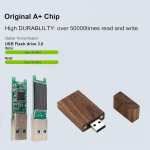 USB pulk Yaxiny 5 tk ristk&uuml;likukujuline p&auml;hklipuu 2.0/3.0 usb-m&auml;lupulk usb-ketas m&auml;lupulk puidust (3.0/64gb)