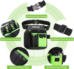 Workpro t&ouml;&ouml;riistav&ouml;&ouml; aiat&ouml;&ouml;riistadele, roheline, 600d Oxford multifunktsionaalne t&ouml;&ouml;riistakotiv&ouml;&ouml; 5 taskuga aednikele, elektrikutele, mehaanikutele ja isetegijatele