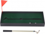 Koieam mini golfikomplekt lauatrennideks v&auml;ikeste golfim&auml;ngude jaoks pastapliiats-putter, golfipall, puttingu matt, lipp
