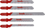 Kwb 5-osaline hss metallist tikksaelehtede komplekt j&auml;medateks, eriti peeneteks l&otilde;igeteks, sh kurvsaeleht t-varrega s-20 / &uuml;he nukkv&otilde;lliga