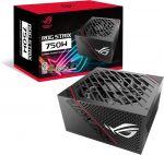 Asus rog strix 750w gold gaming toiteplokk, 16-pin pcie kaabel (750 w, 80+ gold sertifikaat, axial-tech ventilaator, atx 3.0 &uuml;hilduv, pcie 5.0 &uuml;hilduv)