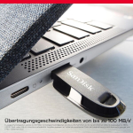 USB pulk Sandisk Ultra Curve 3.2 m&auml;lupulk 256 Gb (kuni 100 Mb/s lugemiskiirus, Rescuepro Deluxe tarkvara, v&otilde;tmer&otilde;nga aas) sinine