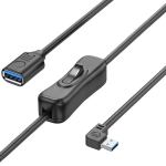 Usb 3.0 l&uuml;liti kaabel 1 m, isane-emane, 5gbps, nurga all