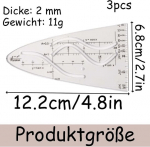 3 parabool&scaron;ablooni komplekt, normaalne parabooli &scaron;abloon, &scaron;ablooni&uuml;hiku parabool, multifunktsionaalne normaalne parabooli &scaron;abloon, &otilde;pilastele, kontorisse, disainerite joonistamiseks, koosinuse puutujad